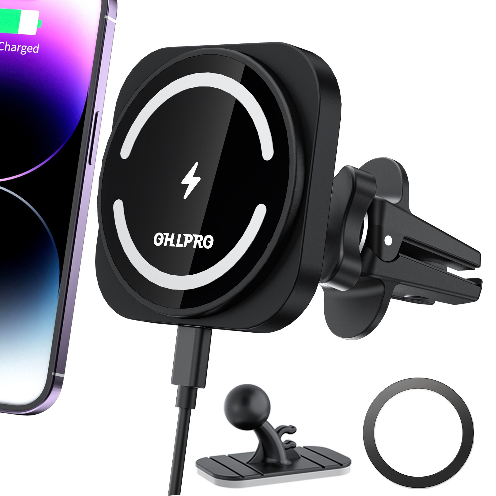 OHLPRO Magnetic Wireless Car Charger for Magsafe Car Mount